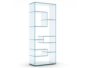 librerie in vetro geometrica