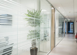 pareti in vetro decorata