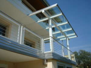 pensiline in vetro modulare