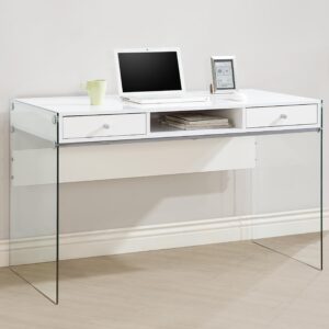 scrivanie in vetro con cassetti
